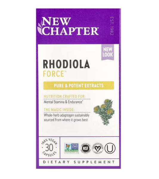 New Chapter, Rhodiola Force?, 30 vegane Kapseln