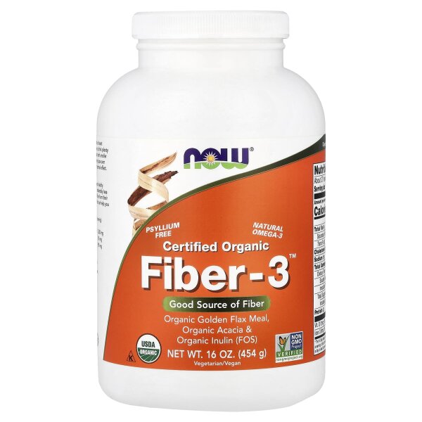 NOW Foods, Biologisches Pulver, Ballaststoff-3, 454 g