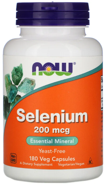 Now Foods, Selenium, 200mcg, 180 Veg. Kapseln