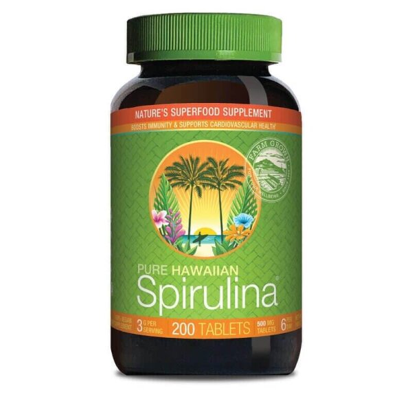 Nutrex, Pure Hawaiian Spirulina, 100% Vegan, 500mg, 200 Veg. Tabletten