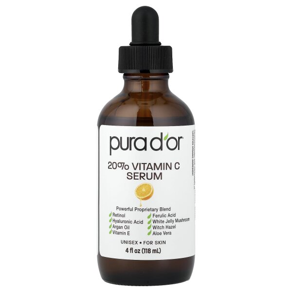 Pura Dor, Professional, 20% Vitamin C Serum, Serum mit 20% Vitamin C, 118 ml