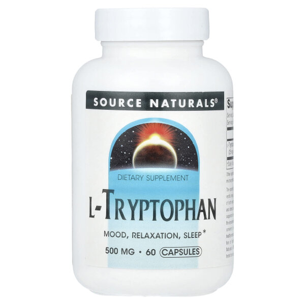 Source Naturals, L-Tryptophan, 500 mg, 60 Kapseln