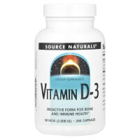 Source Naturals, Vitamin D-3, 2000 IE, 200 Kapseln