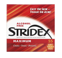 Stridex, Maximum, alkoholfrei, 55 weiche Pads