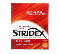 Stridex, Maximum, alkoholfrei, 90 weiche Pads