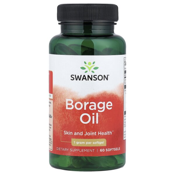 Swanson, Borretsch?l, 1 g, 60 Weichkapseln