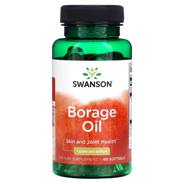 Swanson, Borretsch?l, 1 g, 60 Weichkapseln
