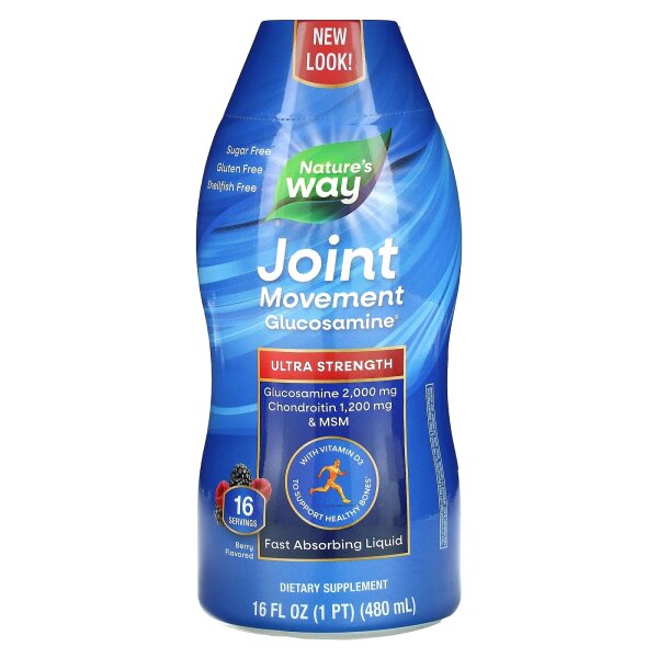 Natures Way, JointMovement Glucosamine, ultrastark, Beere, 480 ml
