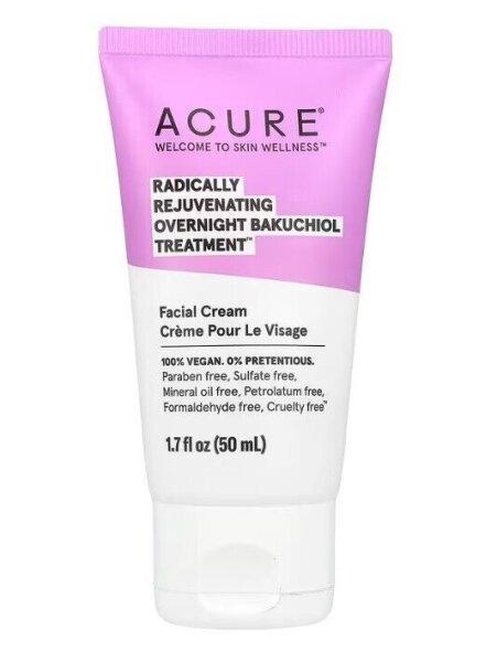 ACURE, Radikal verjüngend, Bakuchiol-Behandlung über Nacht, 50 ml
