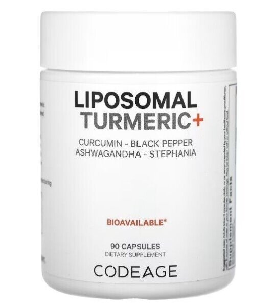 Codeage, Liposomal Turmeric+, liposomales Kurkuma, 90 Kapseln