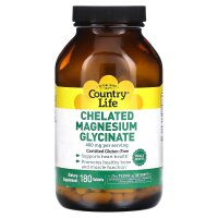 Country Life, chelatiertes Magnesiumglycinat, 400 mg, 180...