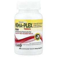 NaturesPlus, Hema-Plex, Eisen, 60 Tabletten