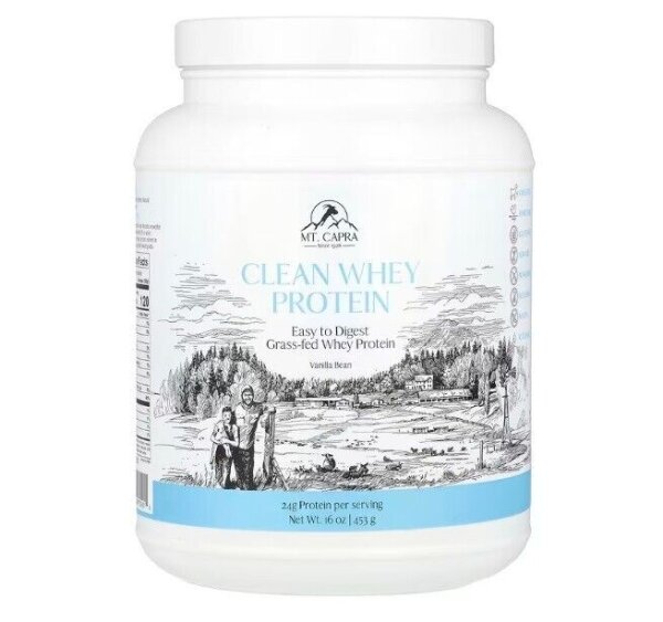 Mt. Capra, Clean Whey Protein, Vanilleschote, 453 g