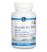 Nordic Naturals, Vitamin D3 5000, Orange, 5.000 IE, 120...