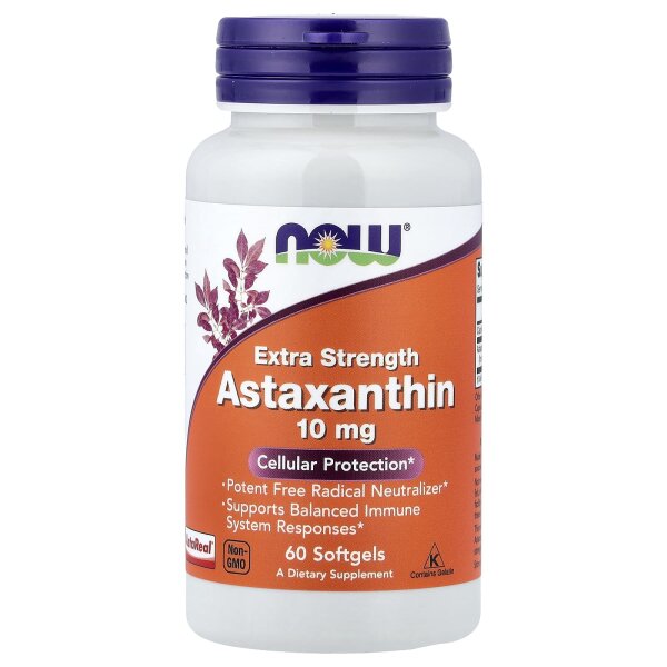 NOW Foods, Astaxanthin, 10 mg, 60 Weichkapseln