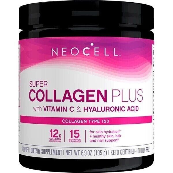NeoCell, Super Collagen Plus with Vitamin C & Hyaluronic Acid, Super-Kollagen Plus mit Vitamin C und Hyaluronsäure, 195 g