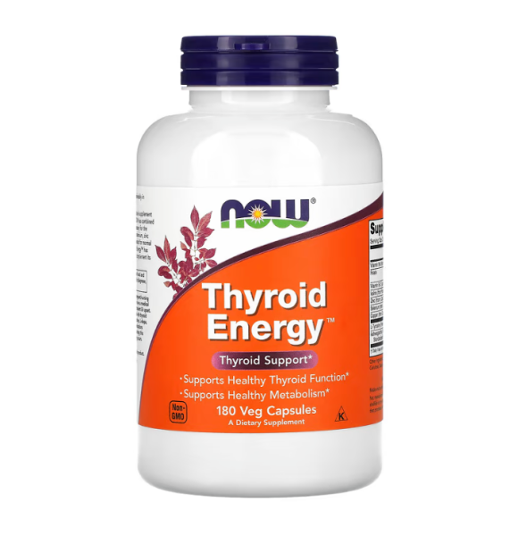NOW Foods, Thyroid Energy, Schilddr?senenergie, 180 pflanzliche Kapseln