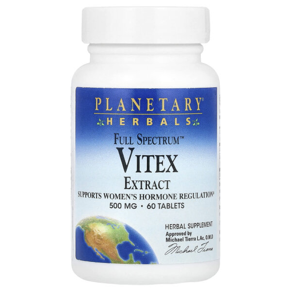 Planetary Herbals, Full Spectrum, Vitex-Extrakt, 500 mg, 60 Tabletten