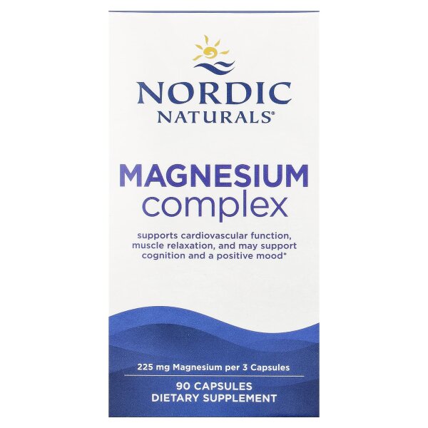 Nordic Naturals, Magnesium Complex, Magnesium-Komplex, 225mg, 90 Kapseln