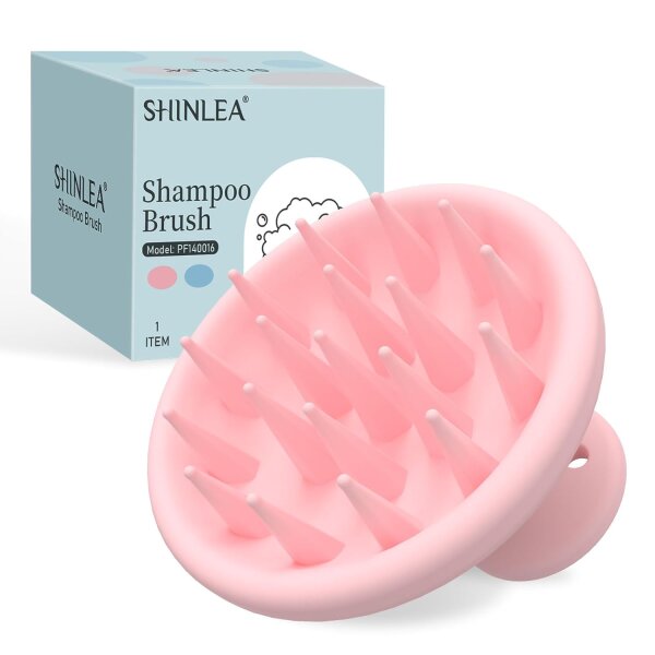 SHINLEA Kopfhaut Massageb?rste, Weichem Silikon Shampoo Haarb?rste f?r Peeling und Kopfmassage, Stimulieren das Haarwachstum