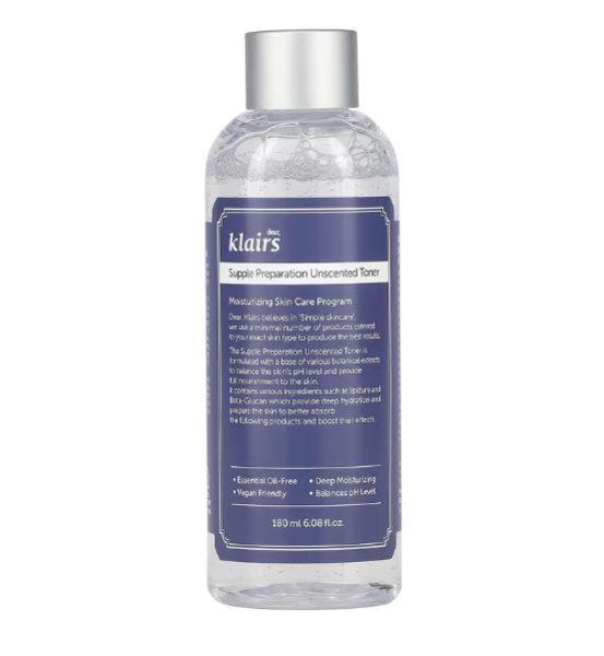 Dear, Klairs, Supple Preparation nicht-parf?mierter Gesichtstoner, 6,08 fl oz (180 ml)