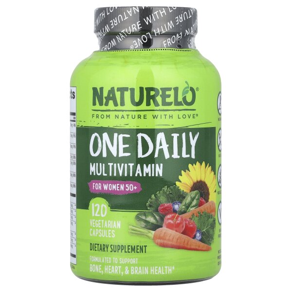 NATURELO, Ein tägliches Multivitamin für Frauen 50+, 120 vegetarische Kapseln