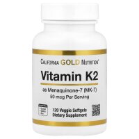 Lake Avenue Nutrition, Vitamin K2 (as Menaquinone-7), Vitamin K2 (als Menachinon-7), 50 mcg, 120 vegetarische Weichkapseln
