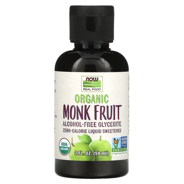 NOW Foods, Organic Monk Fruit, flüssiger Süßstoff, 59 ml