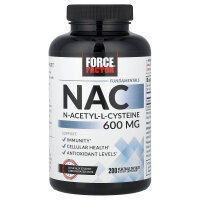 Force Factor, Fundamentals, NAC, N-Acetyl-L-Cysteine, NAC, N-Acetyl-L-Cystein, 600 mg, 200 pflanzliche Kapseln