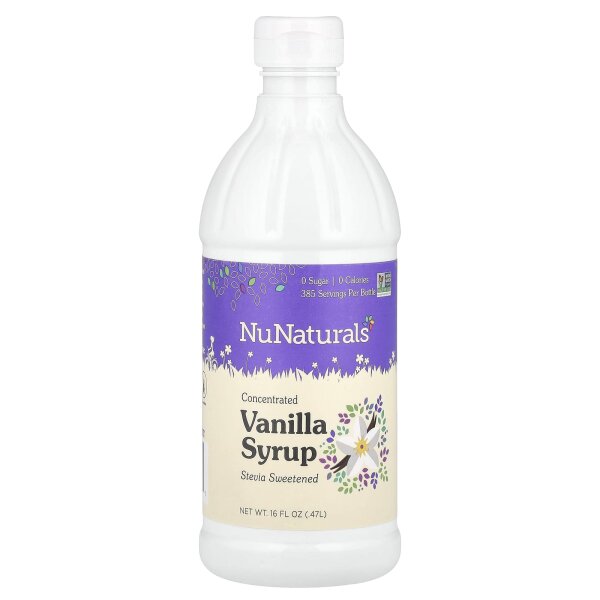 NuNaturals, Concentrated Vanilla Syrup, Konzentrierter Vanillesirup, 0,47 l