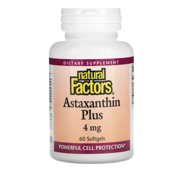 Natural Factors, Astaxanthin Plus, 4 mg, 60 Weichkapseln