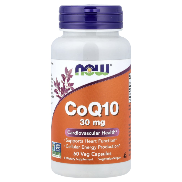 NOW Foods, CoQ10, 30 mg, 60 pflanzliche Kapseln