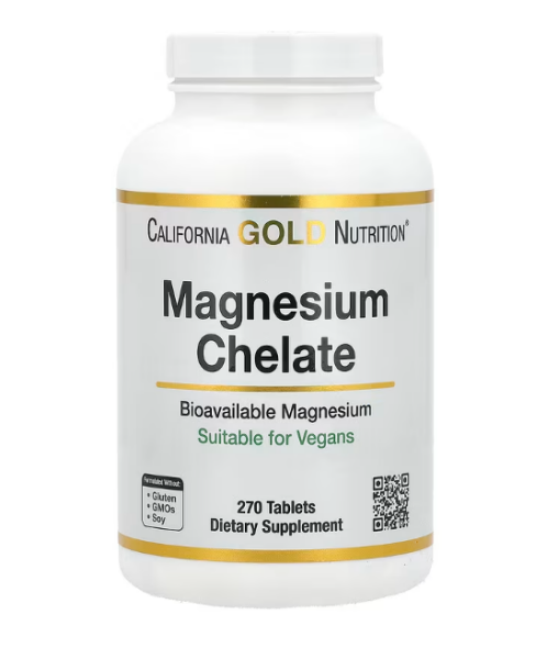 California Gold Nutrition, Magnesium Chelate, Magnesium-Chelat, 270 Tabletten