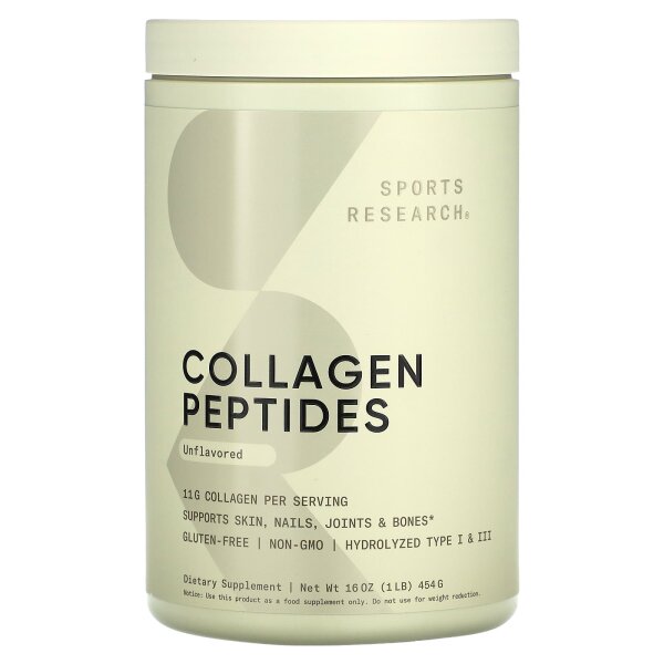 Sports Research, Collagen Peptides, Kollagenpeptide, geschmacksneutral, 454 g (16 oz.)