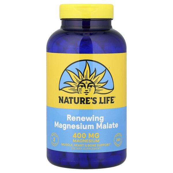 Natures Life, Magnesiummalat, 200 mg, 250 Tabletten