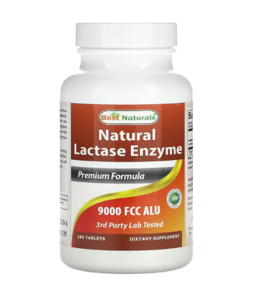 Best Naturals, Nat?rliches Laktaseenzym, 9.000 FCC ALU, 180 Tabletten