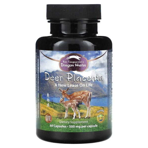 Dragon Herbs, Reh-Plazenta, 500 mg, 60 Kapseln