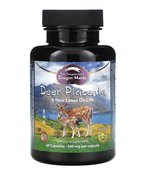 Dragon Herbs, Reh-Plazenta, 500 mg, 60 Kapseln