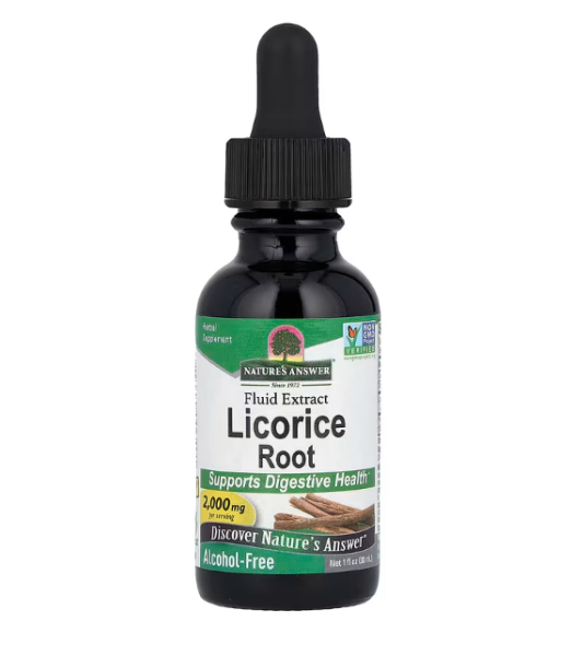 Natures Answer, Licorice Root, Fluid Extract, flüssiger Süßholzwurzelextrakt, alkoholfrei, 2.000 mg, 30 ml