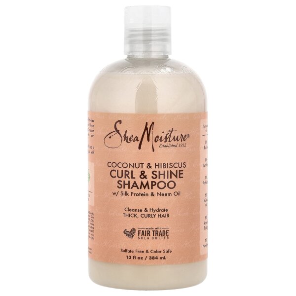 SheaMoisture, Curl & Shine Shampoo, Kokosnuss und Hibiskus, 384 ml