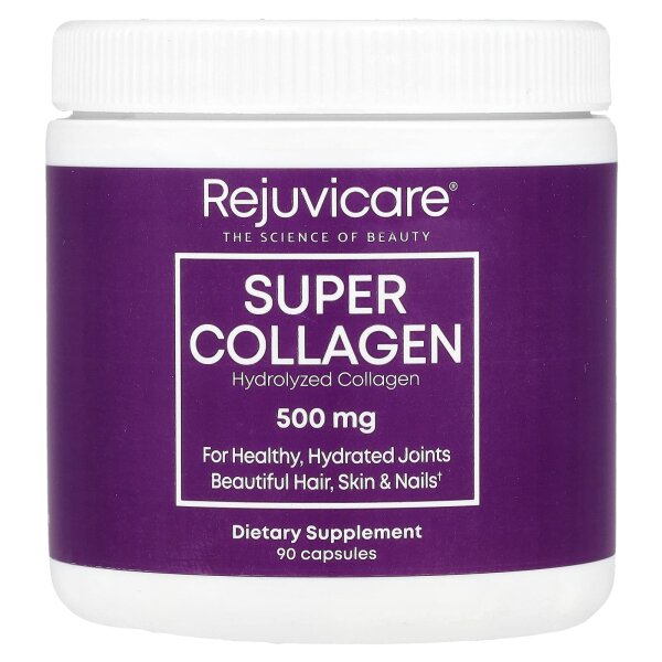 Rejuvicare, Super Collagen, Super-Kollagen, 500 mg, 90 Kapseln