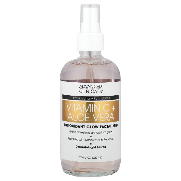 Advanced Clinicals, Vitamin C + Ferulic Acid, Vitamin C + Ferulas?ure, Antioxidant Glow Facial Mist, Antioxidativer Glow-Gesichtsspray, 237 ml