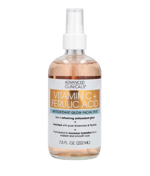 Advanced Clinicals, Vitamin C + Ferulic Acid, Vitamin C + Ferulas?ure, Antioxidant Glow Facial Mist, Antioxidativer Glow-Gesichtsspray, 237 ml