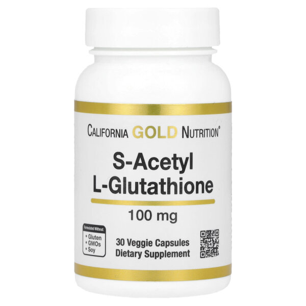 California Gold Nutrition, S-Acetyl L-Glutathione, S-Acetyl-L-Glutathion, 100 mg, 30 pflanzliche Kapseln