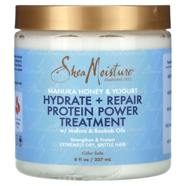 SheaMoisture, Manuka Honey & Yogurt, Hydrate + Repair Protein Power Treatment, 237 ml