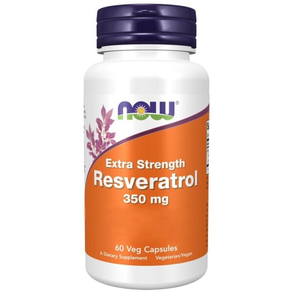NOW Foods, Extra starkes Resveratrol, 350 mg, 60 pflanzliche Kapseln