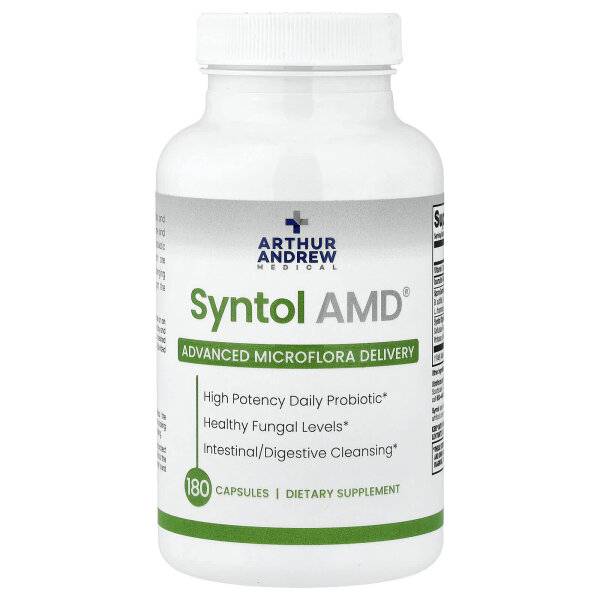 Arthur Andrew Medical, Syntol AMD, Advanced Microflora Delivery, fortschrittlicher Mikroflora-Abgabe, 500 mg, 180 Kapseln