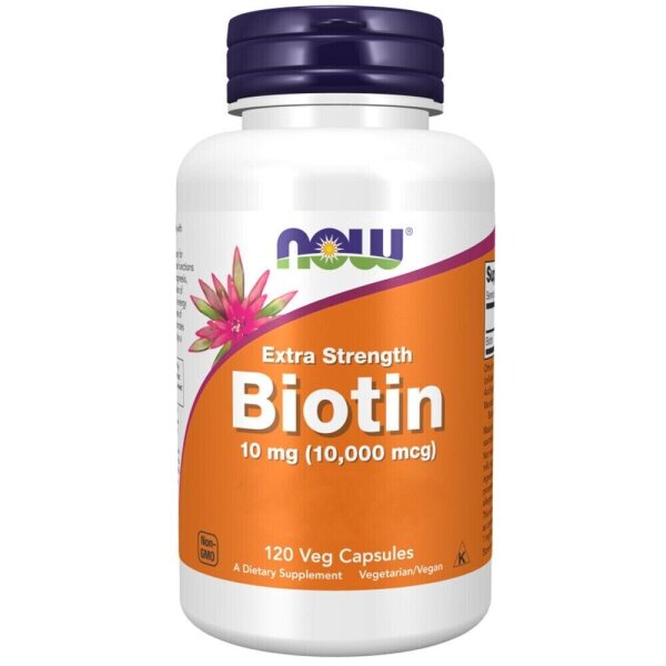Now Foods, Extra Strength Biotin, 10mg, 120 Veg. Kapseln