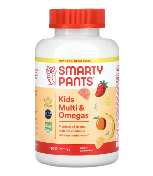 SmartyPants, Kids Formula, Multivitamine und Omega 3 f?r Kinder, Erdbeere-Banane, Orange und Zitrone, 120 Fruchtgummis