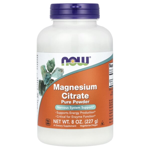 Now Foods, Magnesium Citrate, 100% Pure Powder 8oz (227G)